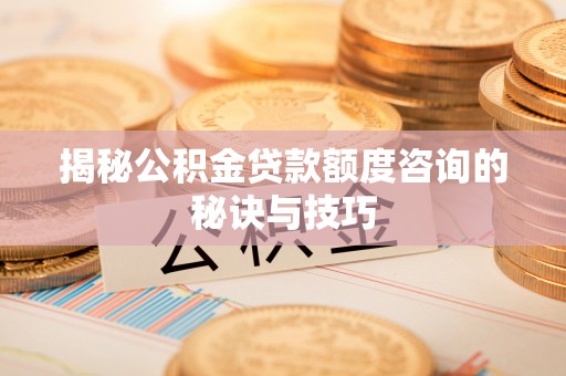 汤原揭秘公积金贷款额度咨询的秘诀与技巧