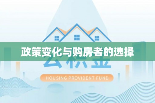 汤原政策变化与购房者的选择