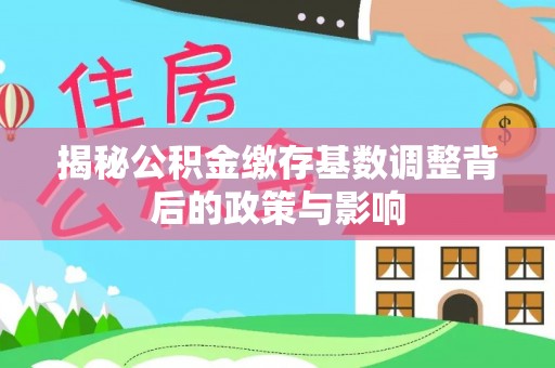 汤原揭秘公积金缴存基数调整背后的政策与影响
